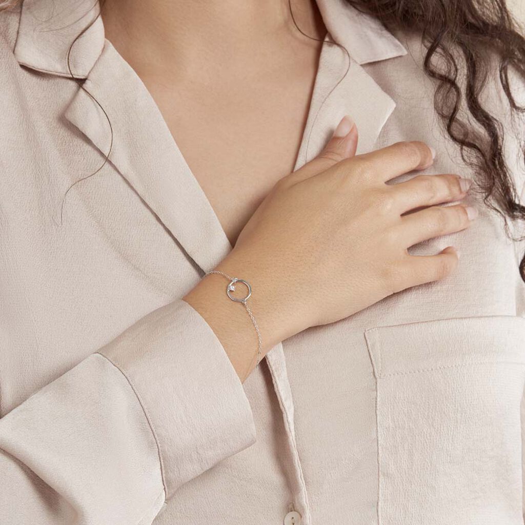 Bracelet Anas Argent Blanc Oxyde De Zirconium - Bracelets Femme | Histoire d’Or