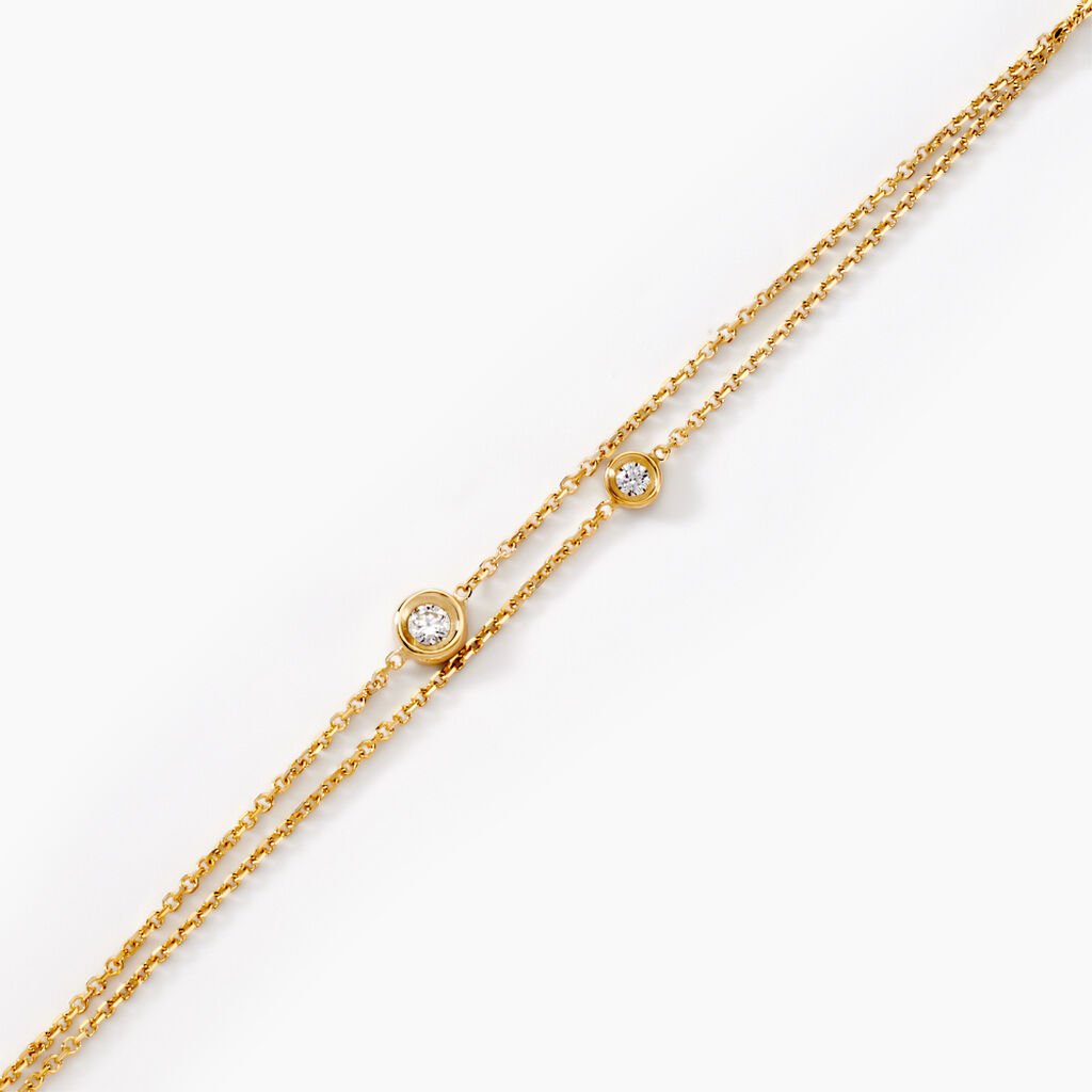 Bracelet Virguinia Or Jaune Oxyde De Zirconium - Bracelets Femme | Histoire d&rsquo;Or