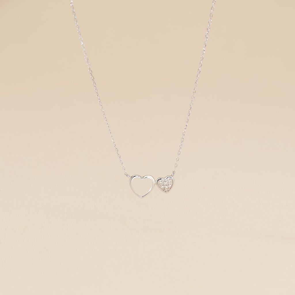 Collier Or Blanc Stacia Diamants - Colliers Femme | Histoire d’Or