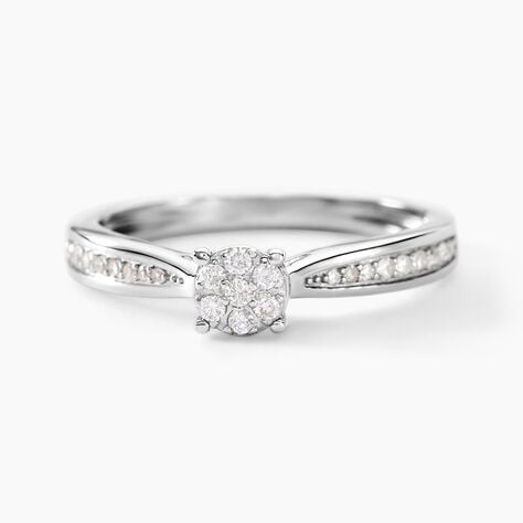 Bague Celia Or Blanc Diamant - Bagues solitaires Femme | Histoire d&rsquo;Or