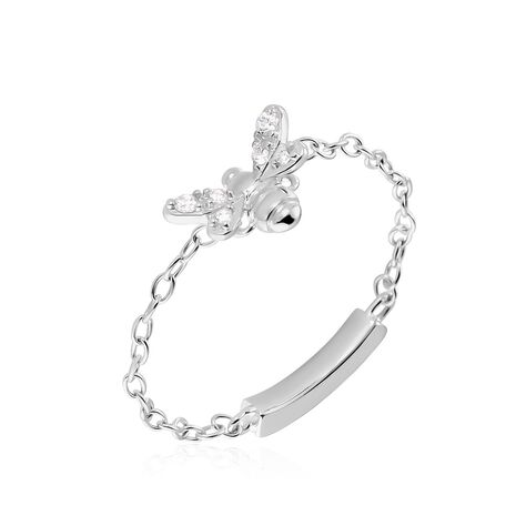 Bague Bee Good Argent Blanc Oxyde De Zirconium - Bagues avec pierre Femme | Histoire d&rsquo;Or