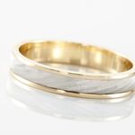 Alliance Effet Mat Ruban Plat Or Bicolore - Alliances Unisex | Histoire d&rsquo;Or