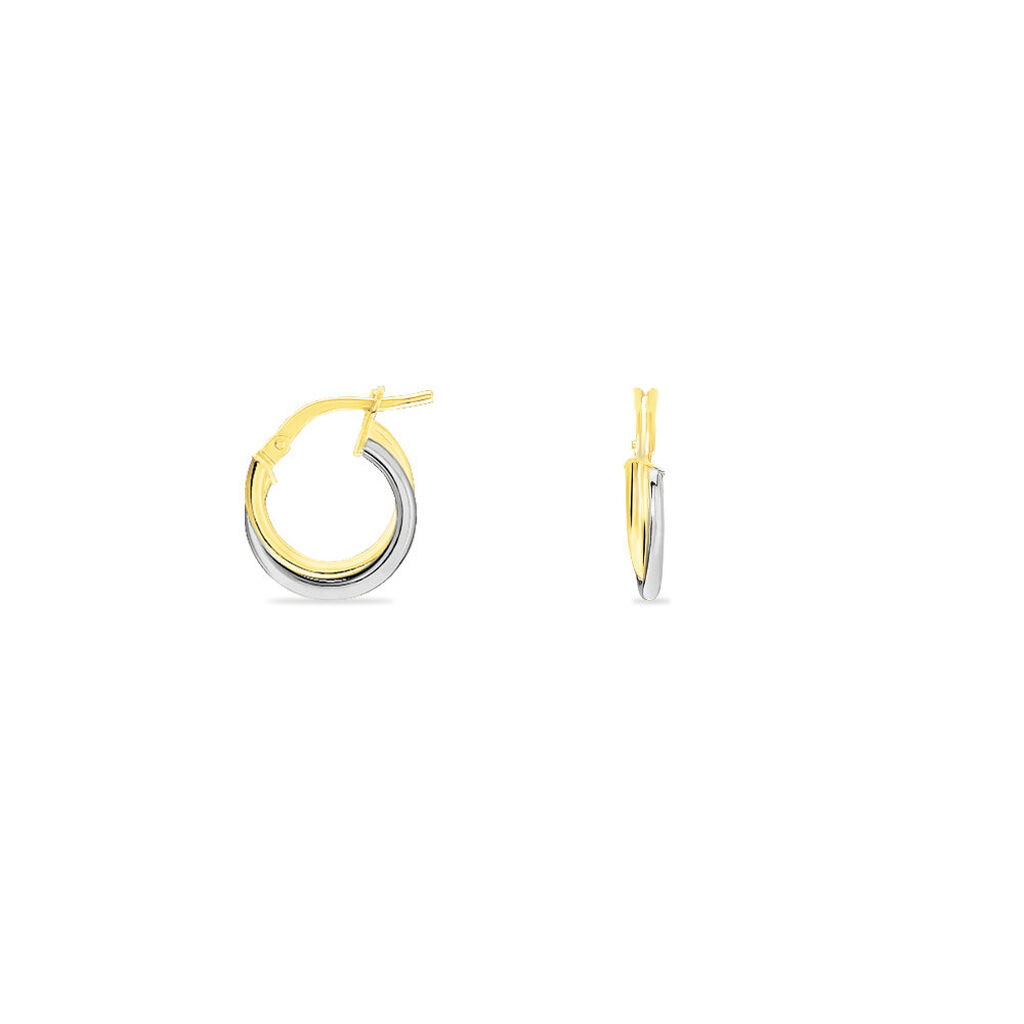 Créoles Tita Or Bicolore - Boucles d'oreilles créoles Femme | Histoire d’Or
