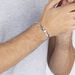 Bracelet Vivian Maille Alternee 1/3 Argent Blanc - Bracelets chaîne Homme | Histoire d’Or