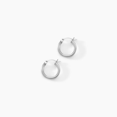 Créoles Verania Or Blanc - Boucles d'oreilles créoles Femme | Histoire d’Or