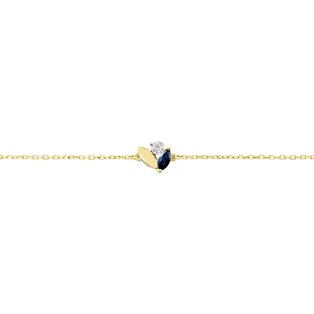 Bracelet Tameka Or Bicolore Saphir Diamant - Bracelets Femme | Histoire d’Or
