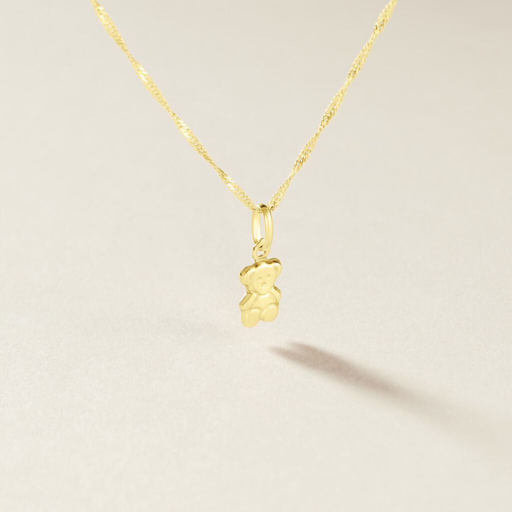 Pendentif Songea Ourson Or Jaune - Pendentifs Enfant | Histoire d&rsquo;Or