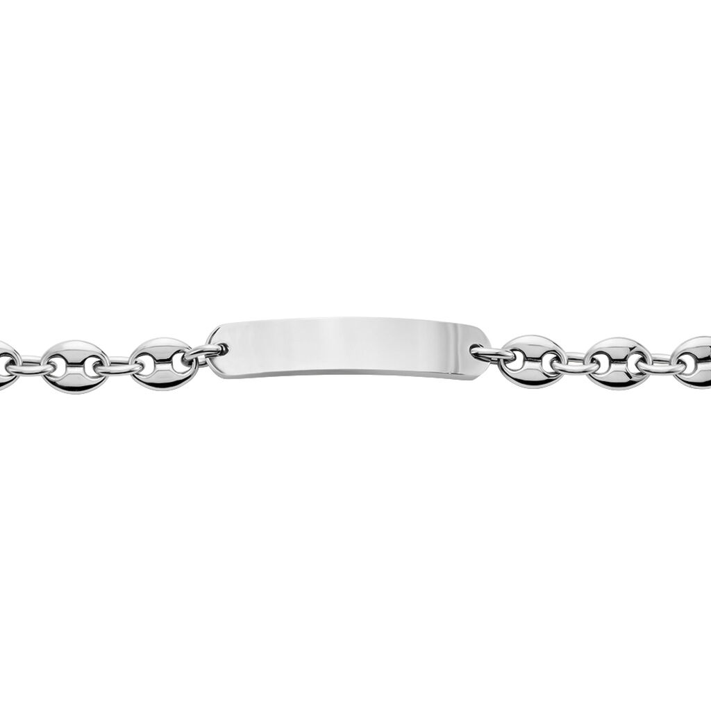 Bracelet Acier Blanc Joanano - Gourmettes Homme | Histoire d’Or