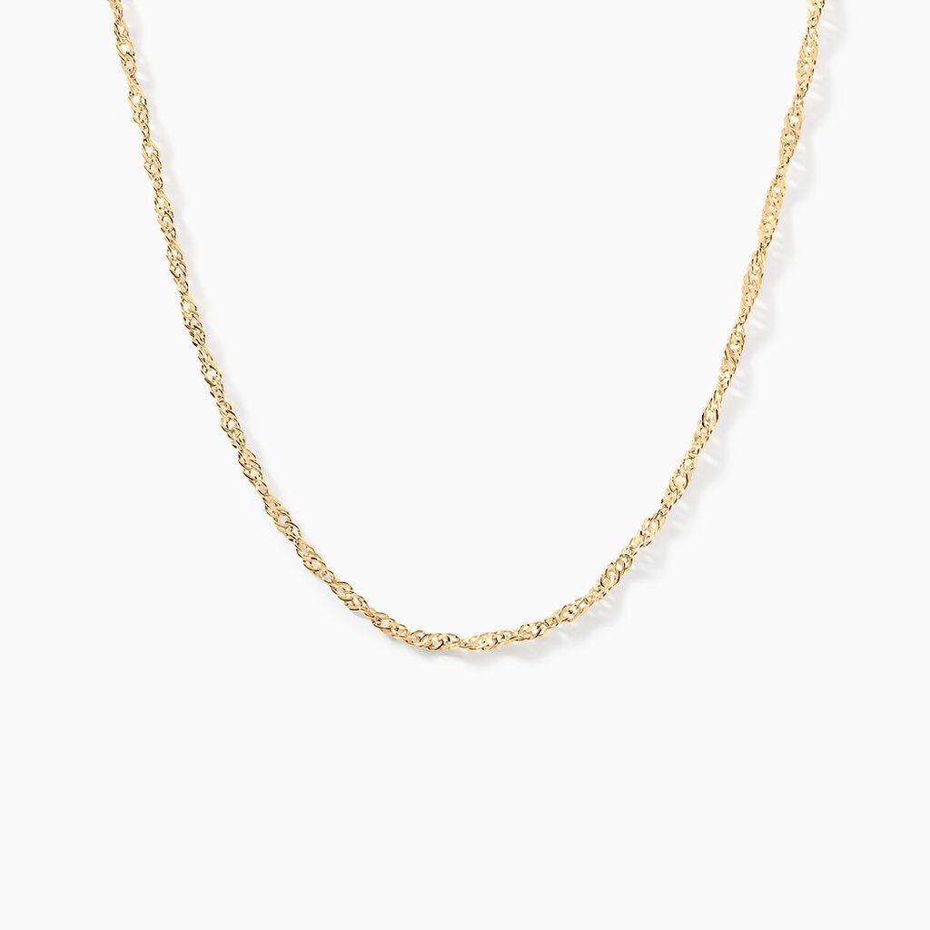 Cha&icirc;ne Abbygail  Maille Singapour Or Jaune - Chaines Femme | Histoire d&rsquo;Or