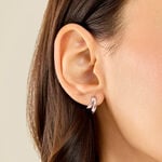 Cr&eacute;oles Moonlight Argent Blanc - Cr&eacute;oles fantaisie Femme | Histoire d&rsquo;Or
