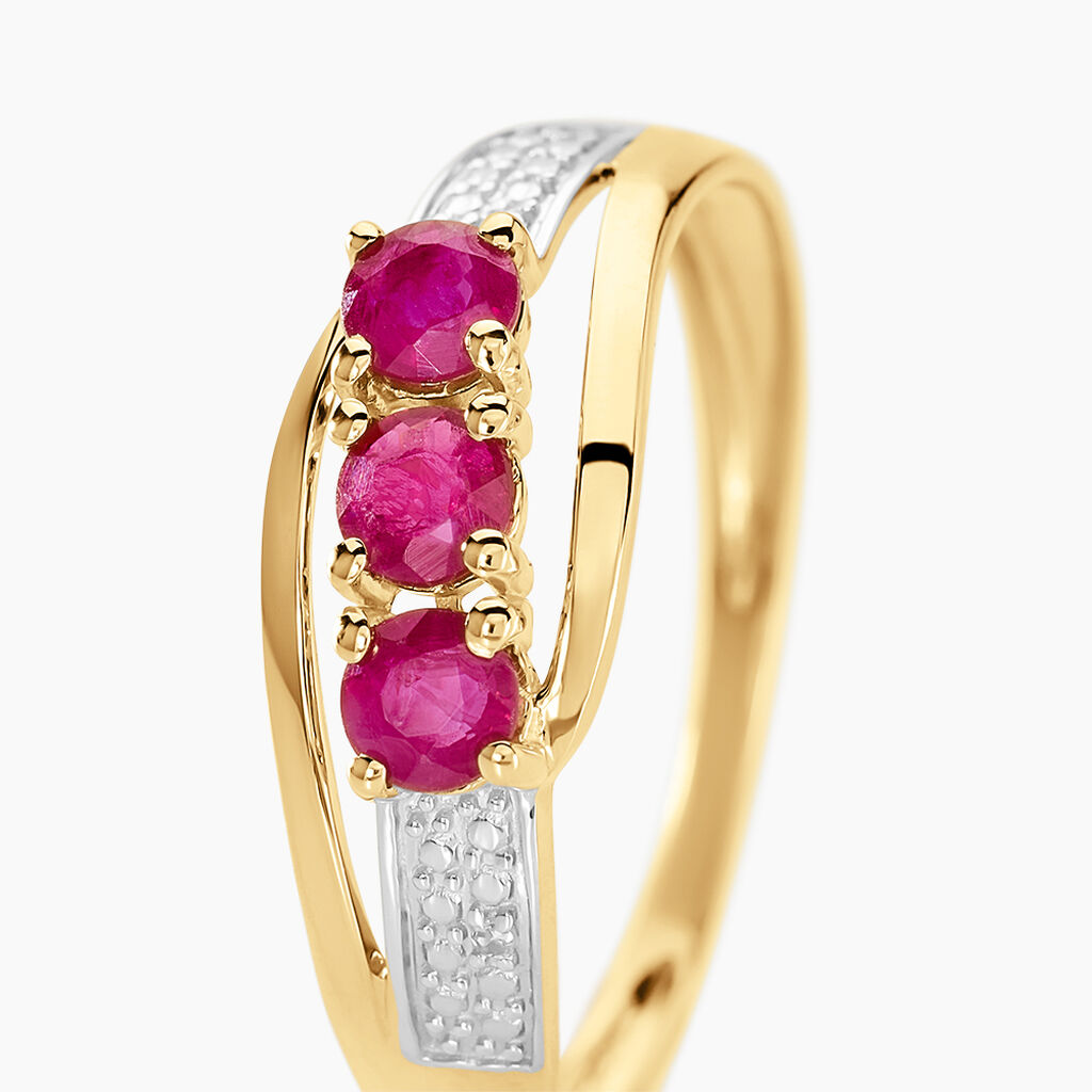 Bague Aurora Or Jaune Rubis - Bagues avec pierre Femme | Histoire d’Or