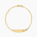 Bracelet Identit&eacute; Euriel Maille Palmier Or Jaune - Bracelets Communion Enfant | Histoire d&rsquo;Or