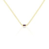 Collier Chain Or Jaune Améthyste