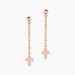 Boucles D'oreilles Pendantes Mimosa Argent Rose - Boucles d'oreilles fantaisie Femme | Histoire d’Or