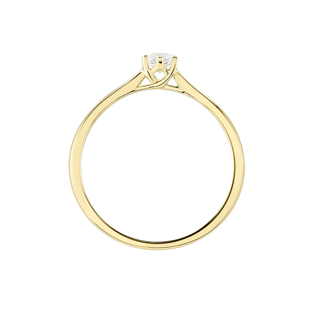 Bague Solitaire Athena Or Jaune Diamant - Bagues solitaires Femme | Histoire d&rsquo;Or