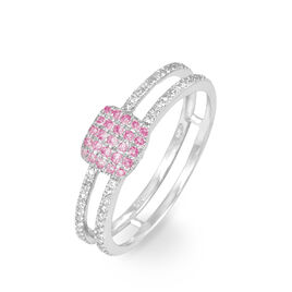 Bague Aude Or Blanc Saphir Et Diamant - Bagues avec pierre Femme | Histoire d’Or
