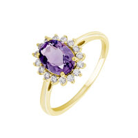 Bague Trick Or Jaune Amethyste Et Oxyde