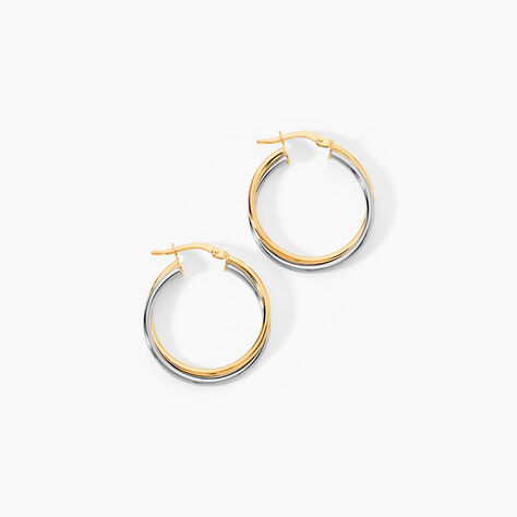 Cr&eacute;oles Tita Or Bicolore - Boucles d'oreilles cr&eacute;oles Femme | Histoire d&rsquo;Or