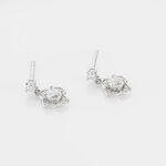 Boucles D'oreilles Pendantes Edyta Argent Blanc Oxyde De Zirconium - Boucles d'oreilles fantaisie Femme | Histoire d&rsquo;Or