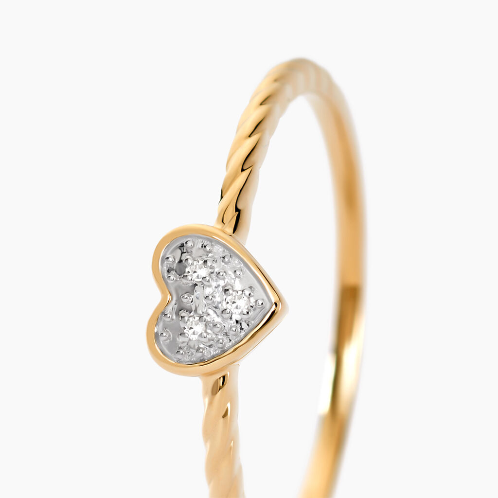 Bague Svana Or Jaune Diamant - Bagues avec pierre Femme | Histoire d’Or