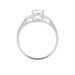 Bague Andreani Or Blanc Topaze Et Oxyde De Zirconium - Bagues solitaires Femme | Histoire d’Or