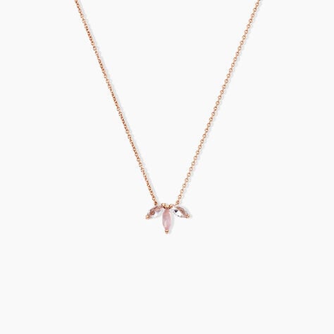 Collier Elauna Argent Rose Oxyde De Zirconium - Colliers fantaisie Femme | Histoire d’Or