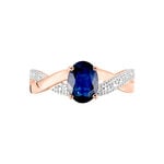 Bague Candice Or Rose Saphir - Bagues solitaires Femme | Histoire d&rsquo;Or