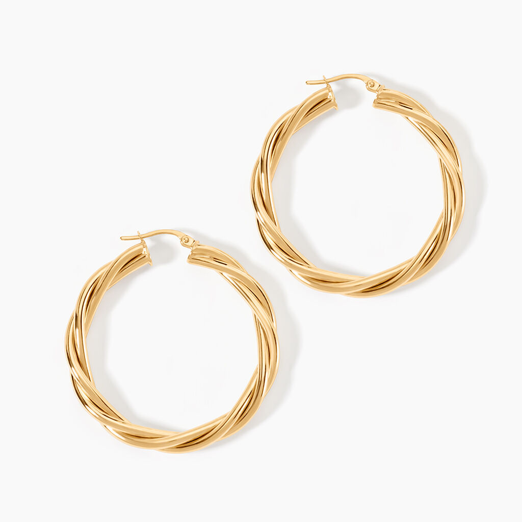 Cr&eacute;oles Tegan Or Jaune - Boucles d'oreilles cr&eacute;oles Femme | Histoire d&rsquo;Or