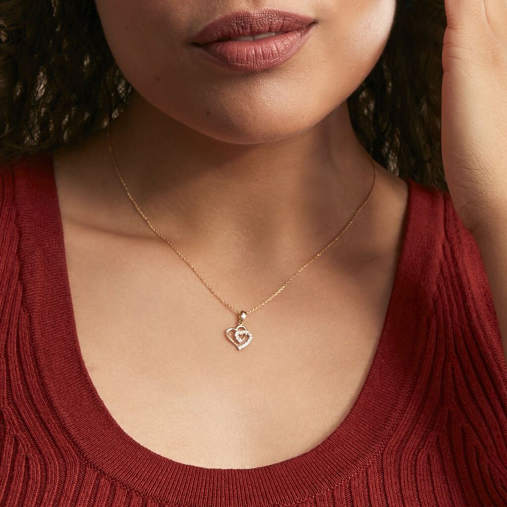 Pendentif Ivena Or Jaune Oxyde De Zirconium - Pendentifs Femme | Histoire d’Or