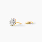 Boucles D'oreilles Puces Caliopee Or Jaune Diamant - Clous d'oreilles Femme | Histoire d&rsquo;Or