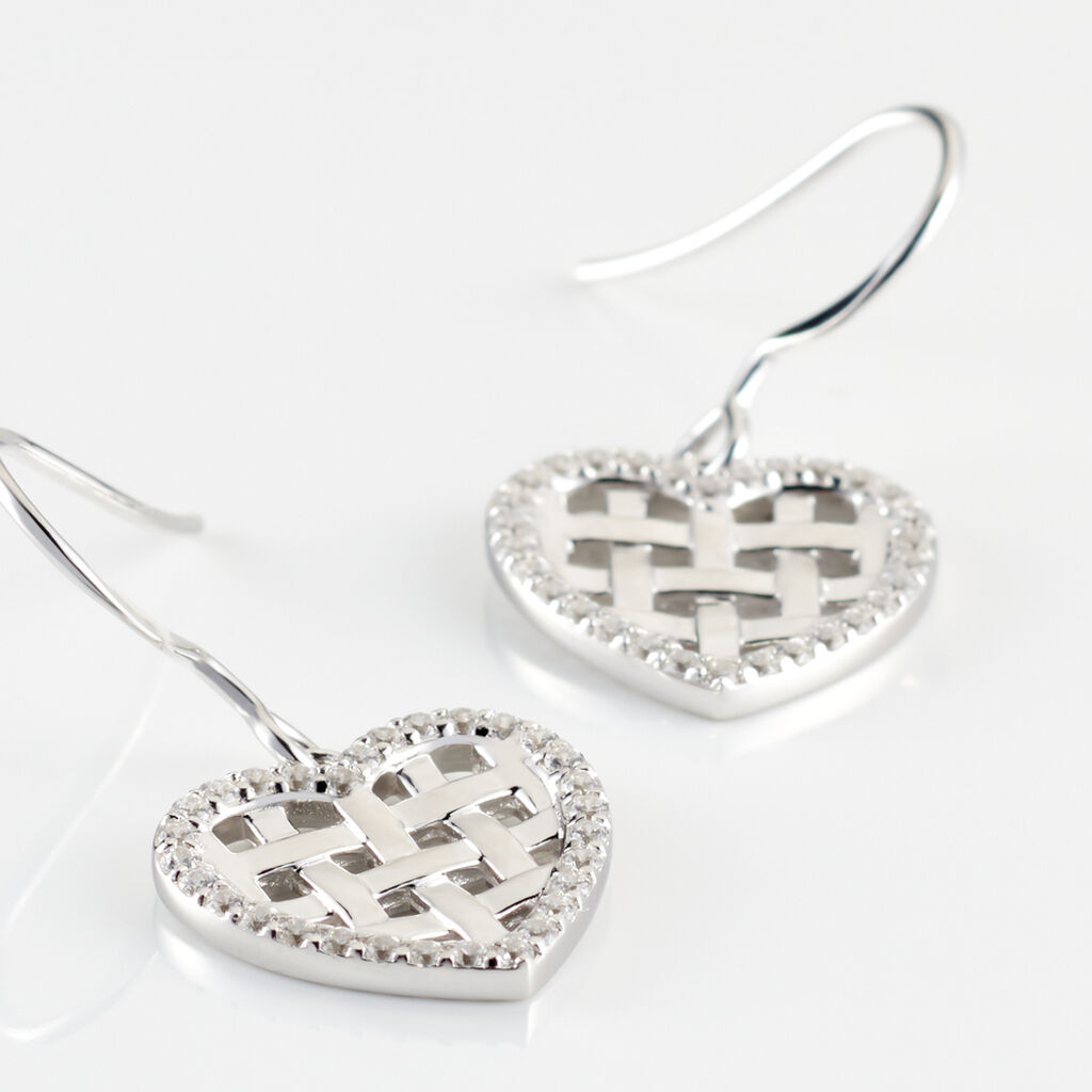 Boucles D'oreilles Pendantes Argent Helenius Oxyde De Zirconium - Boucles d'oreilles fantaisie Femme | Histoire d&rsquo;Or