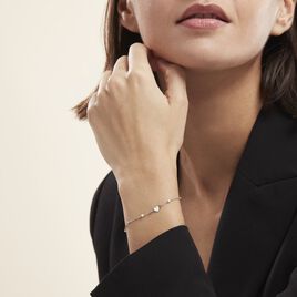 Bracelet Argent Blanc Augustine - Bracelets Coeur Femme | Histoire d’Or