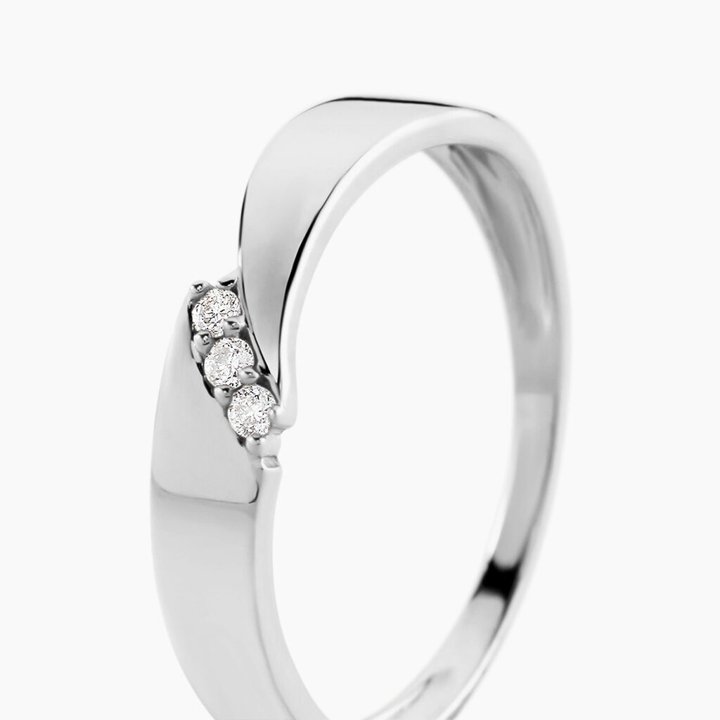Bague Daphne Or Blanc Diamant - Bagues avec pierre Femme | Histoire d&rsquo;Or