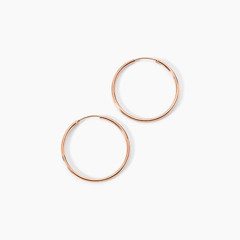 Cr&eacute;oles Argent Rose Olympia - Boucles d'oreilles cr&eacute;oles Femme | Histoire d&rsquo;Or