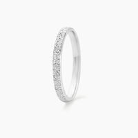 Alliance Fantaisie Diamantee Ruban Plat Or Blanc