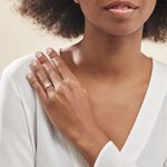 Bague Saelle Or Blanc Oxyde De Zirconium - Bagues solitaires Femme | Histoire d&rsquo;Or