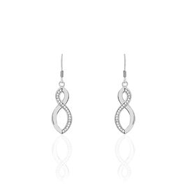 Boucles D'oreilles Pendantes Odile Argent Blanc Oxyde De Zirconium - Boucles d'oreilles fantaisie Femme | Histoire d’Or