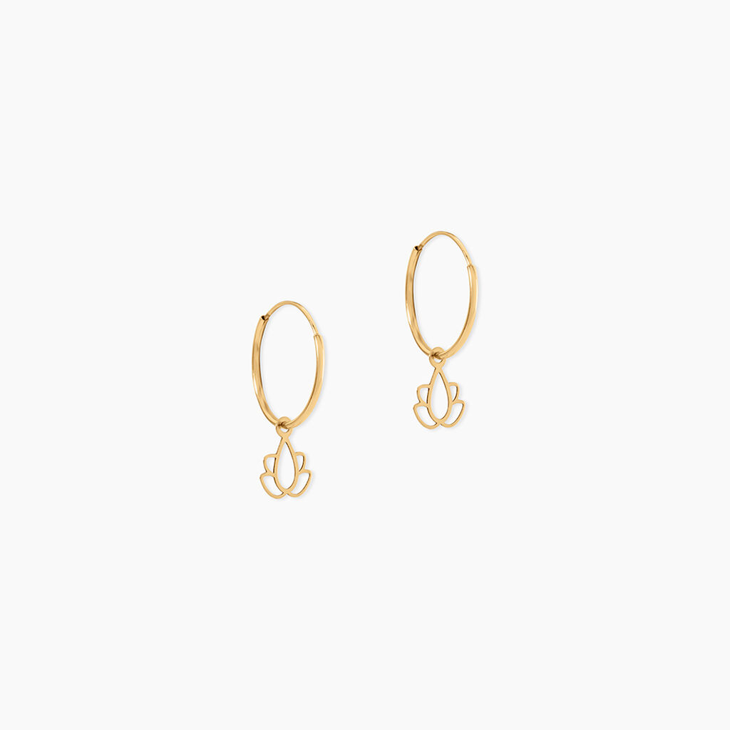 Cr&eacute;oles Belita Or Jaune - Boucles d'oreilles cr&eacute;oles Femme | Histoire d&rsquo;Or