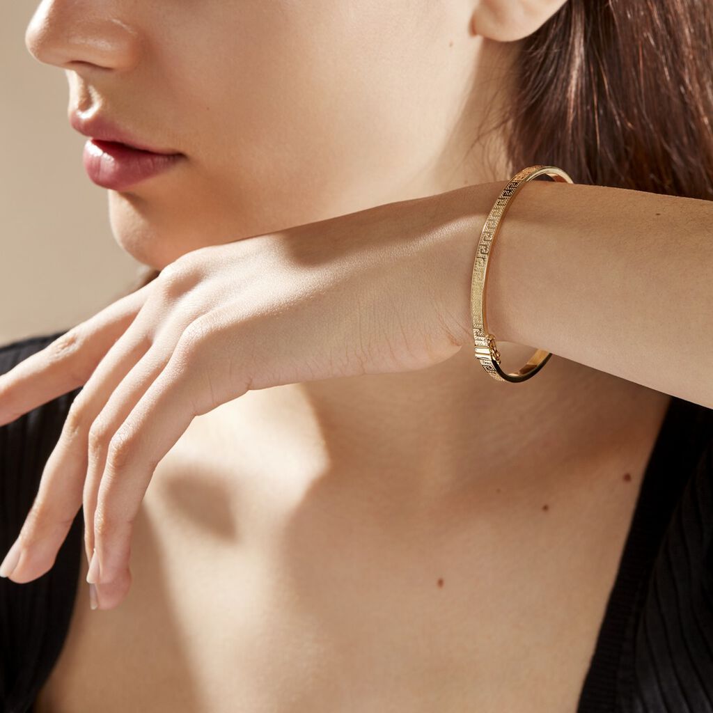 Bracelet Jonc Capucina Grec Or Jaune - Bracelets joncs Femme | Histoire d’Or