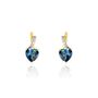 Boucles D'oreilles Puces Or Jaune Clothilde Topaze Et Oxydes