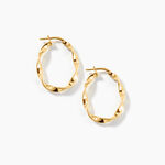 Cr&eacute;oles Falbala Argent Dor&eacute; A L'Or 750/1000 - Boucles d'oreilles cr&eacute;oles Femme | Histoire d&rsquo;Or
