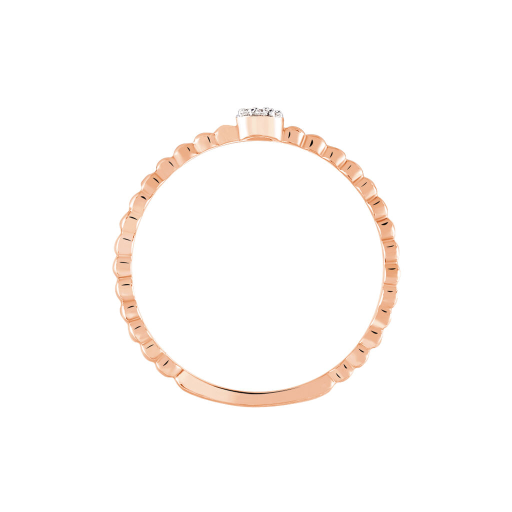 Bague Solitaire Gaxina Or Rose Diamant - Bagues solitaires Femme | Histoire d&rsquo;Or