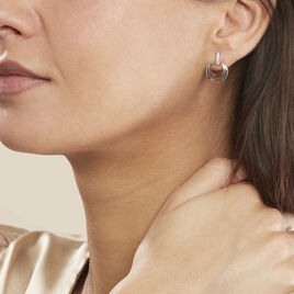 Boucles D'oreilles Pendantes Eloisia Or Bicolore Diamant - Boucles d'oreilles pendantes Femme | Histoire d’Or