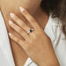 Bague Crista Or Blanc Saphir Et Diamant
