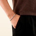 Bracelet Tariq Acier Blanc - Bracelets fantaisie Homme | Histoire d&rsquo;Or