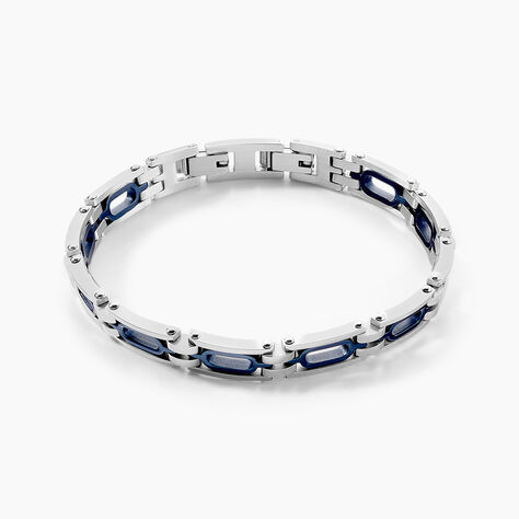 Bracelet Jourdan Wild Acier Blanc Et Bleu - Bracelets Homme | Histoire d&rsquo;Or
