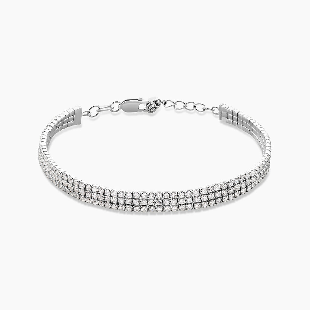 Bracelet Anthia Argent Blanc Oxyde De Zirconium - Bracelets Femme | Histoire d&rsquo;Or