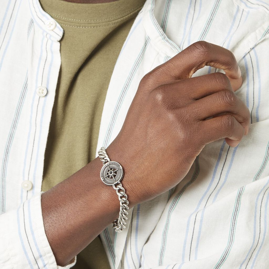 Bracelet Yoan Acier Blanc - Bracelets Homme | Histoire d’Or
