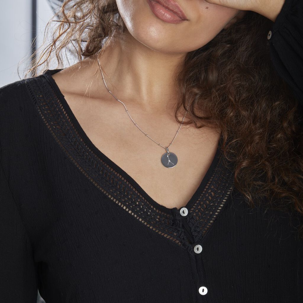 Collier Astr Argent Oxydes De Zirconium - Colliers Zodiaque Femme | Histoire d’Or