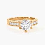 Bague Stevie Plaqu&eacute; Or Jaune Oxyde De Zirconium - Bagues solitaires Femme | Histoire d&rsquo;Or